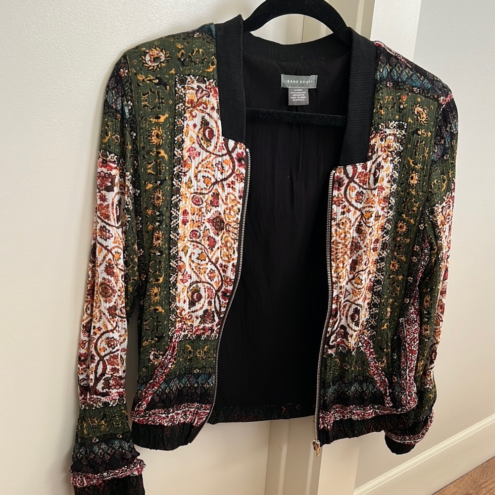 Boho style bomber jacket